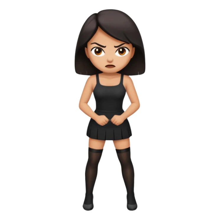 Create an angry woman in stockings sticker