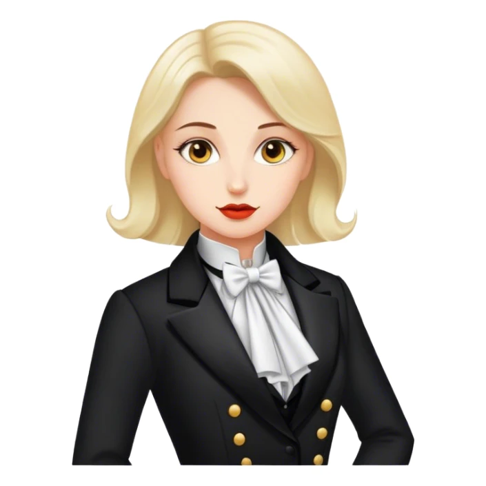 woman polish tailcoat politician sticker