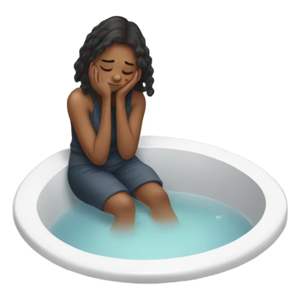 Sad women on the bathroom  sticker