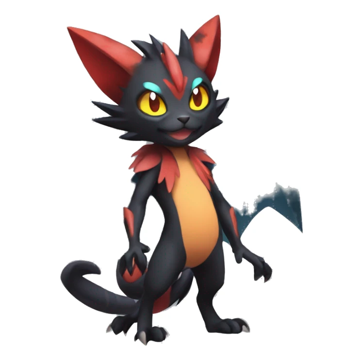 Noivern-Litten-Torracat-Zorua full body sticker