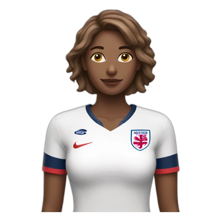 woman with england football shirt sticker