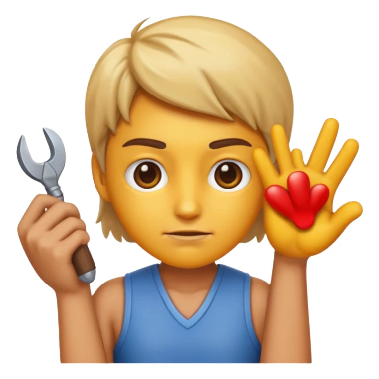 An emoji representing the ironman challenge for an mmorpg player who crafts everything themselves the hard way, and does not buy or sell items in-game. sticker