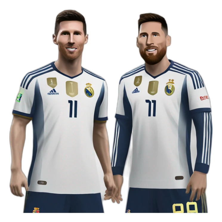 Ronaldo et messi soulèvent la ligue des champions  sticker