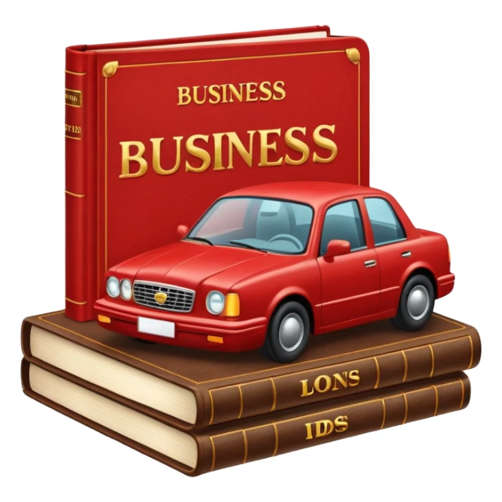 a book with a title " business intro " and a car illustration sticker