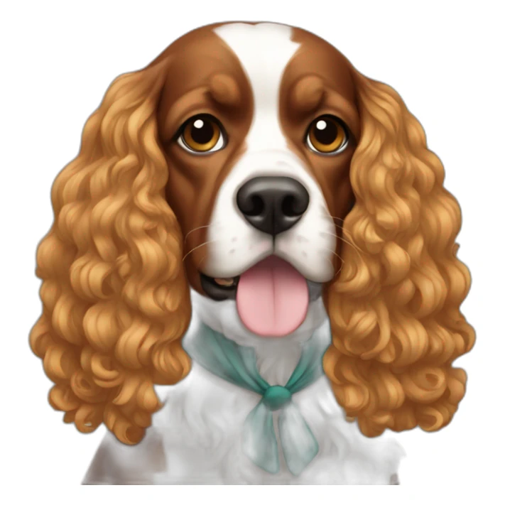 Straight haired cavalier sticker