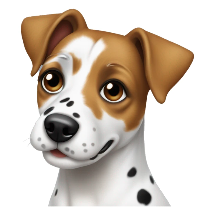 A small Jack Russell Dalmatian dog sticker