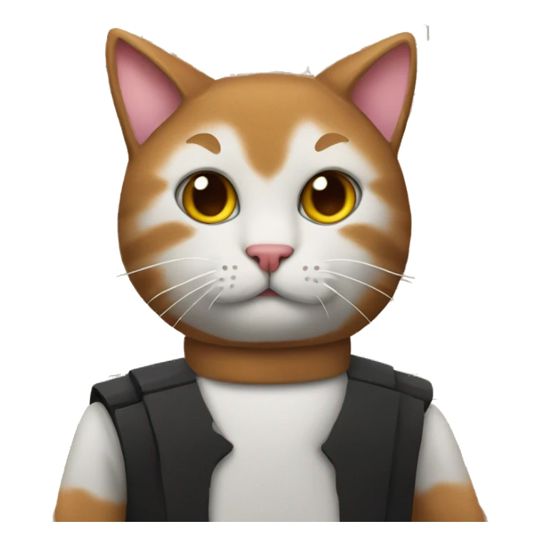 Brick wearing cat halloween costume sticker