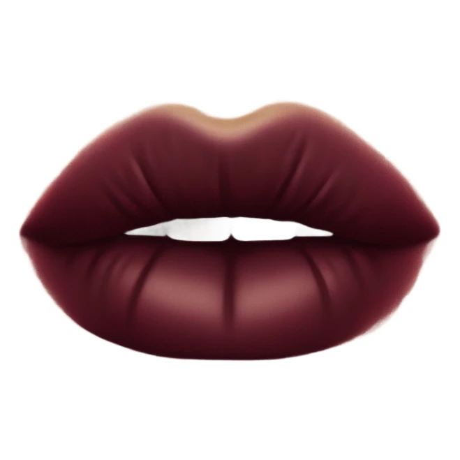 Burgundy kiss stain sticker