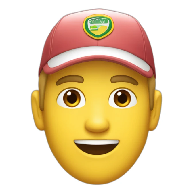 A white guy with a brésilien cap and he’s a driver sticker