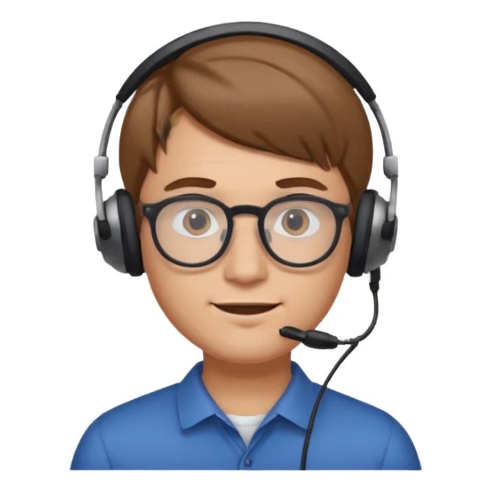 guy with light brown hair fair skin round and broad shoulders, at work IT GUY sticker