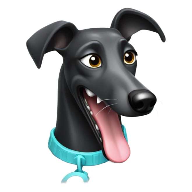 Black greyhound playing video games sticker