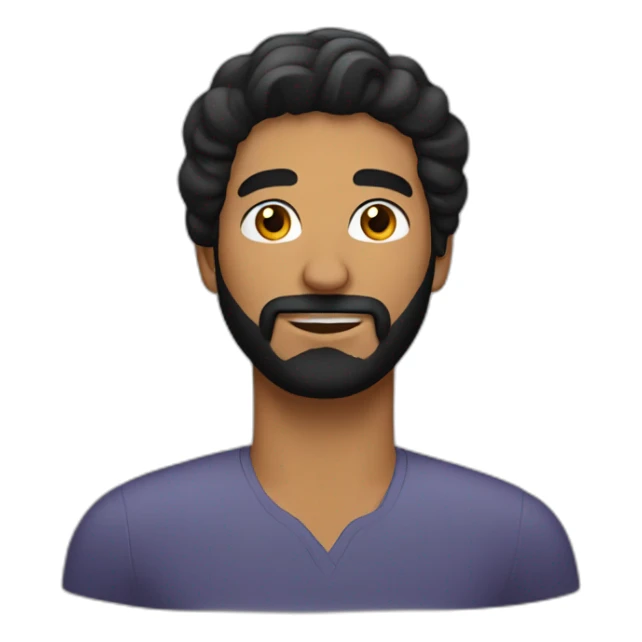 Venezuela brown man with black beard and black hair sticker