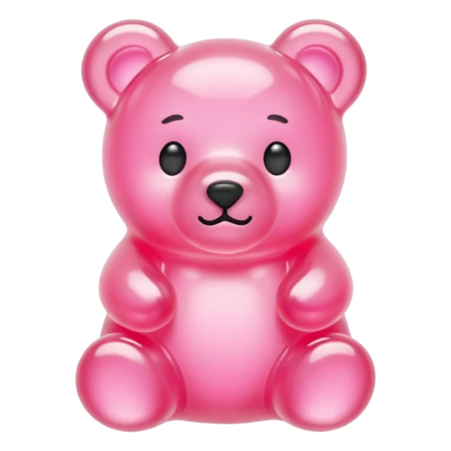pastel pink jelly bear sticker