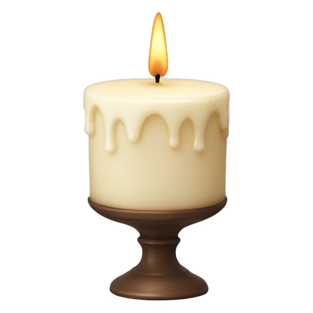 Aesthetic cream decor christmas candle sticker