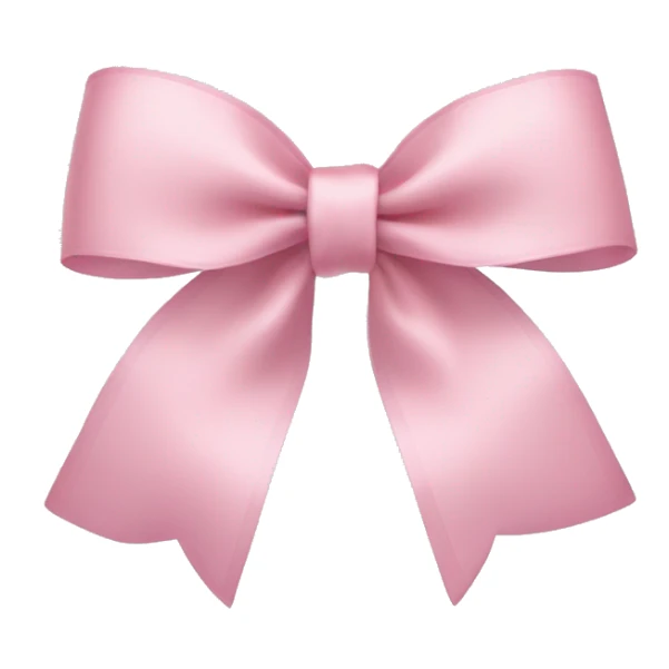 light pink ribbon bow sticker