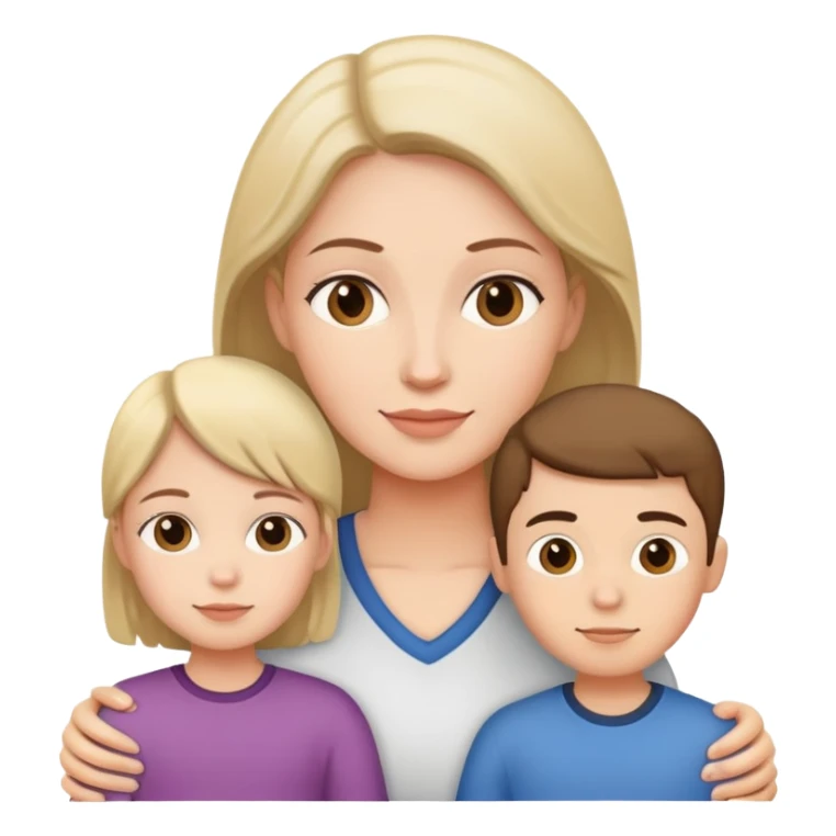 single parent family with two children sticker