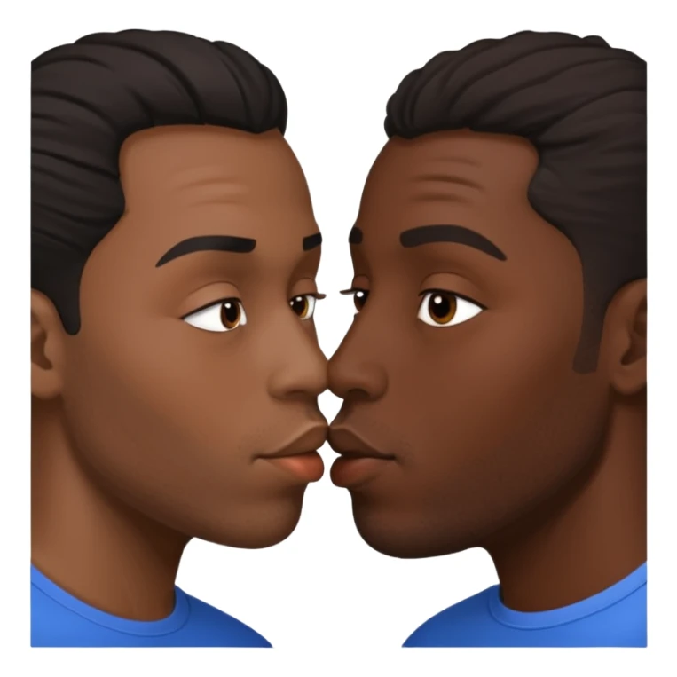 The black guy, kissing a white guy With dark hair sticker