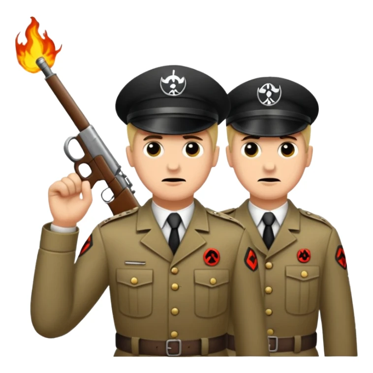 Hazme un emoji de la bandera nazi  con el real logo nazi sticker