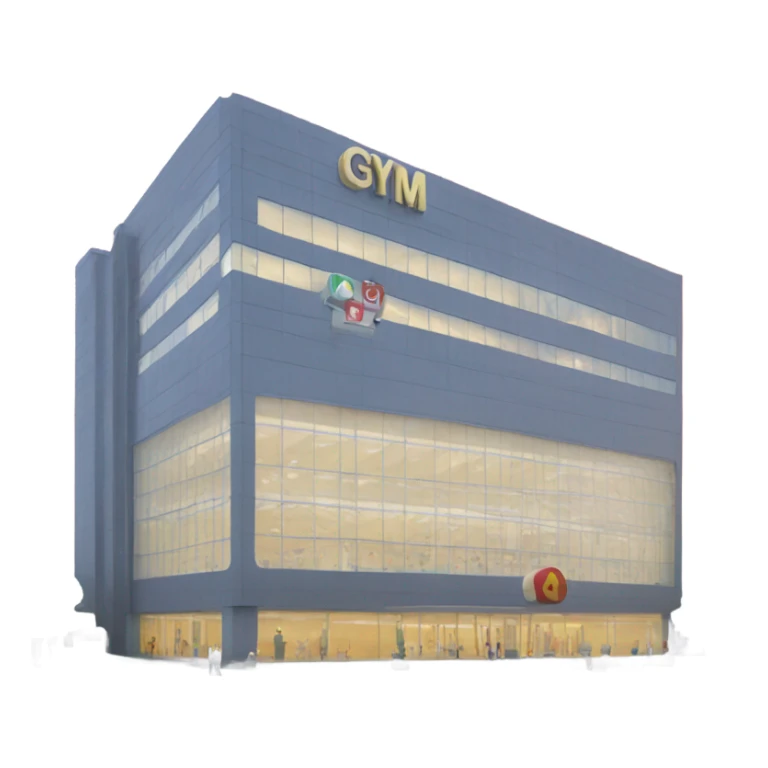 gym building with gym written on it sticker