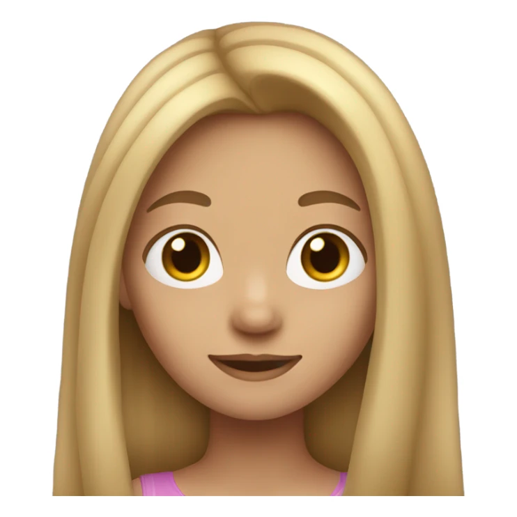 Girl with longish dark blonde hair sticker
