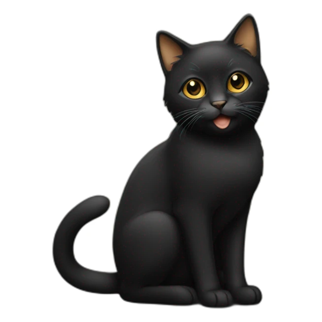 Black and golden cat sticker