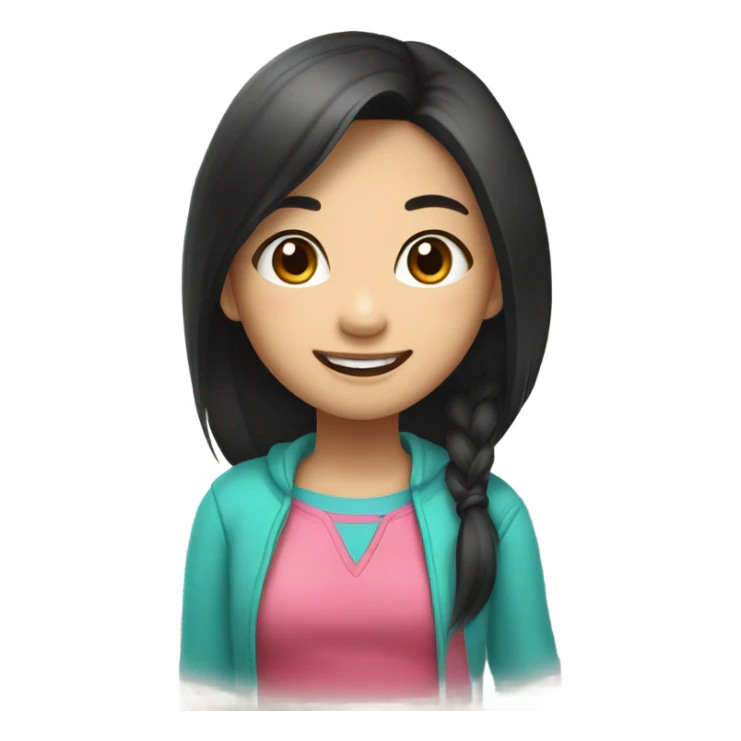 cute asian girl sticker