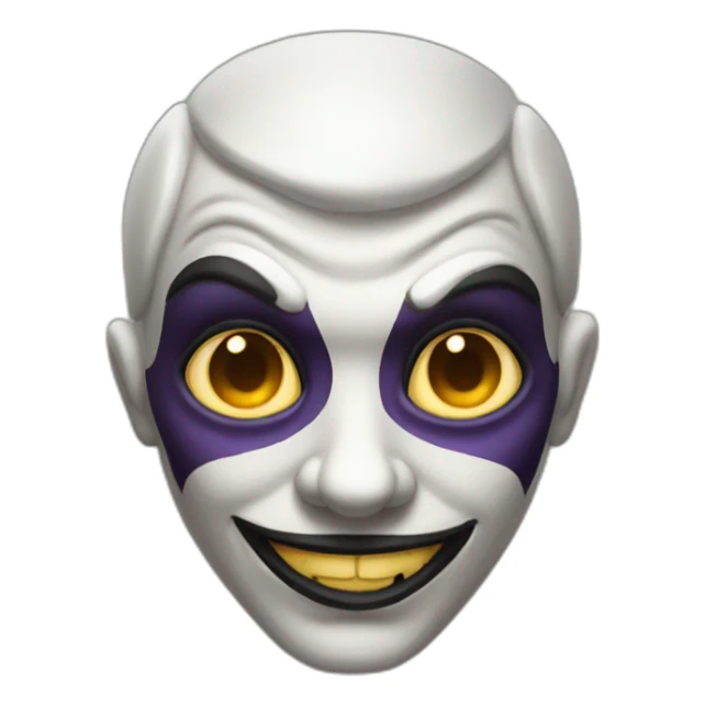 ghoulish harlequin emoji sticker