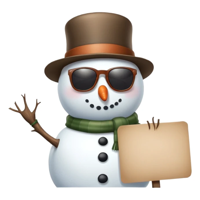 Snowman as a street hustler sticker