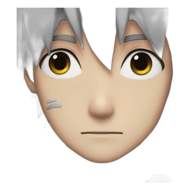 Naruto black hair black eye sad sticker