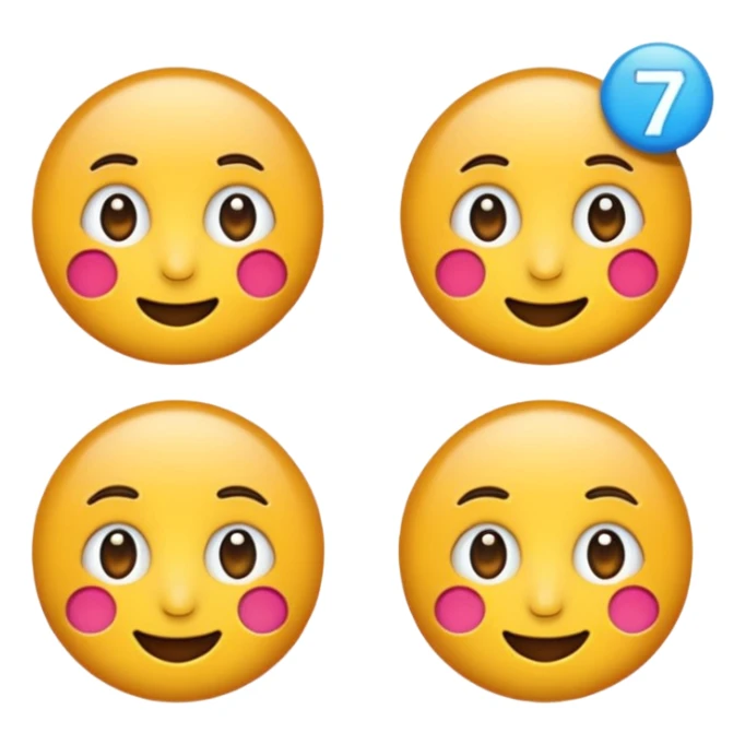 Emoji tenant un 6 et un 7 sticker