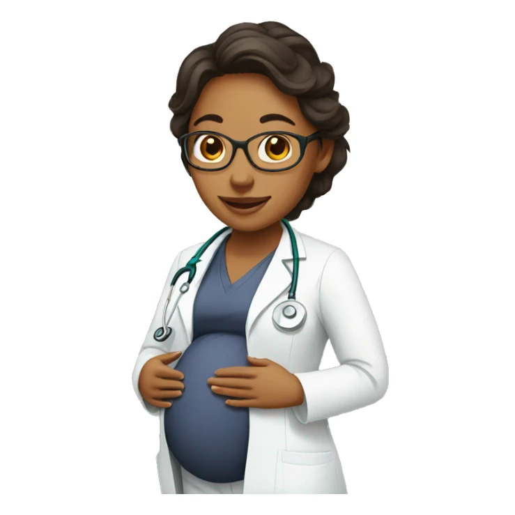 pregnant doctor sticker