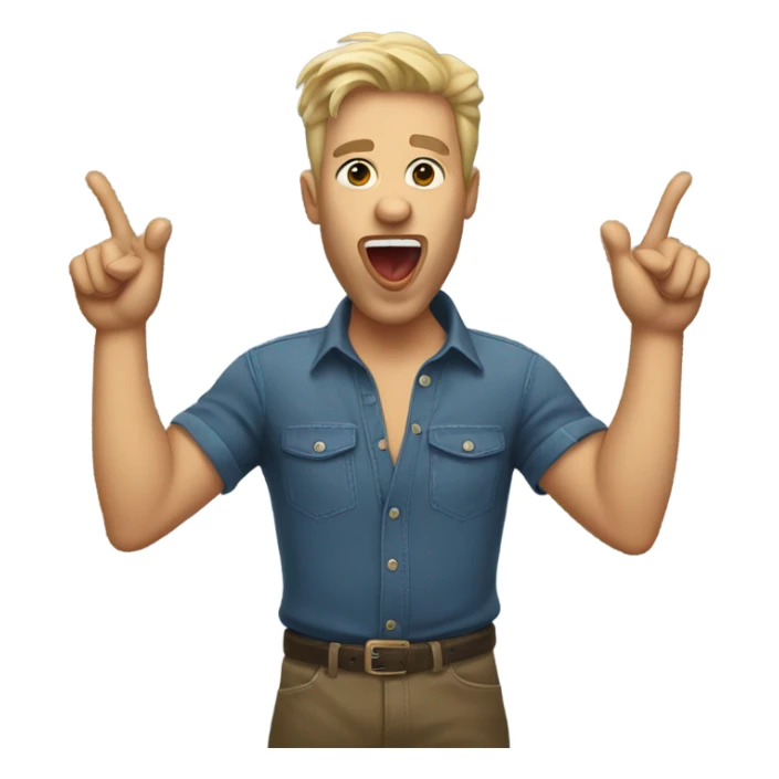 Me with tongue out and hands rocking out sticker