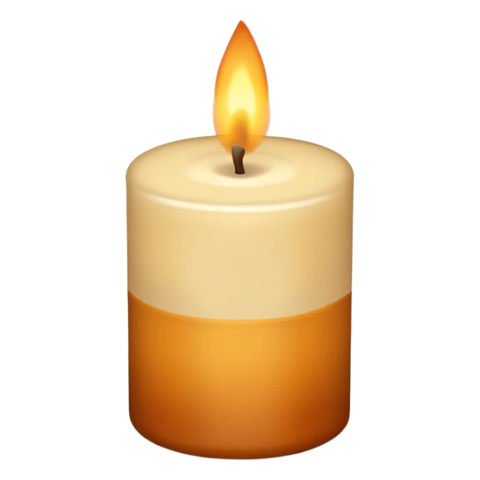 cozy autumn candle, beige colours sticker