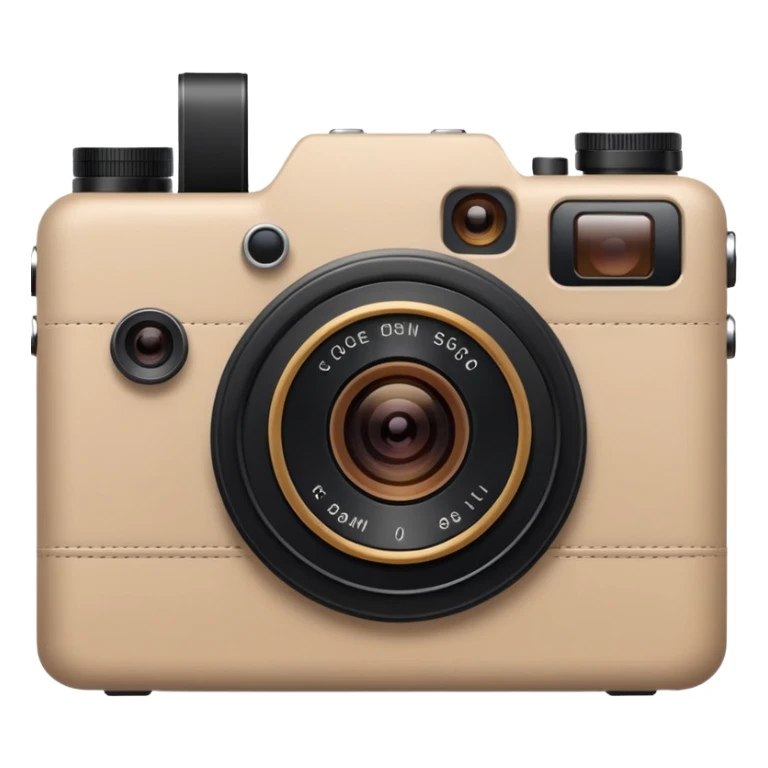Appareil photo beige  moderne  sticker