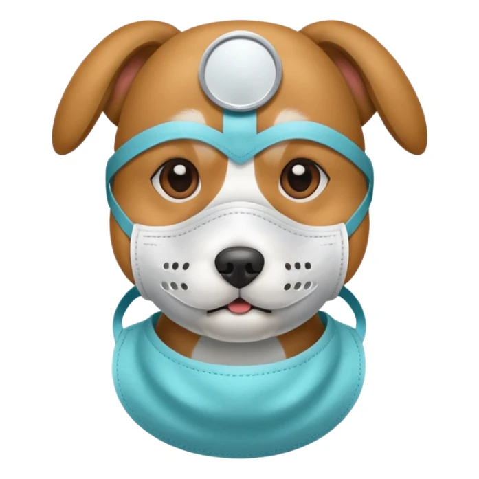  dog Wearing Medical Mask sticker