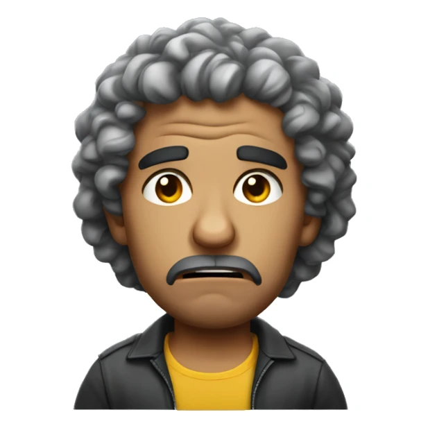 Curly puerto rican man angry  sticker