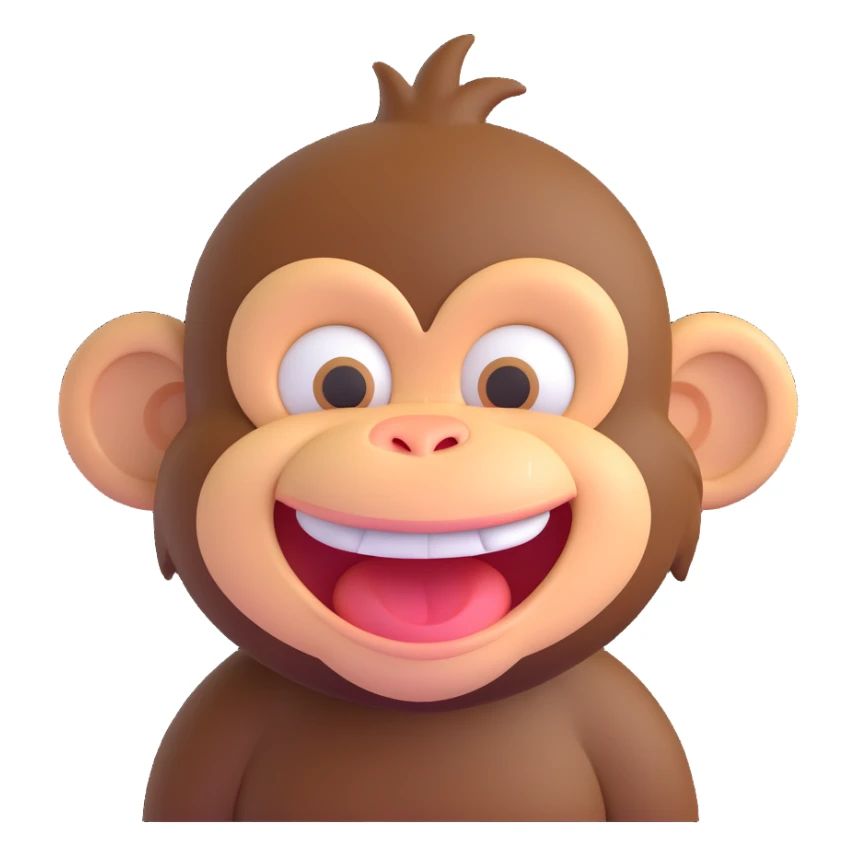 Monkey laugh  sticker