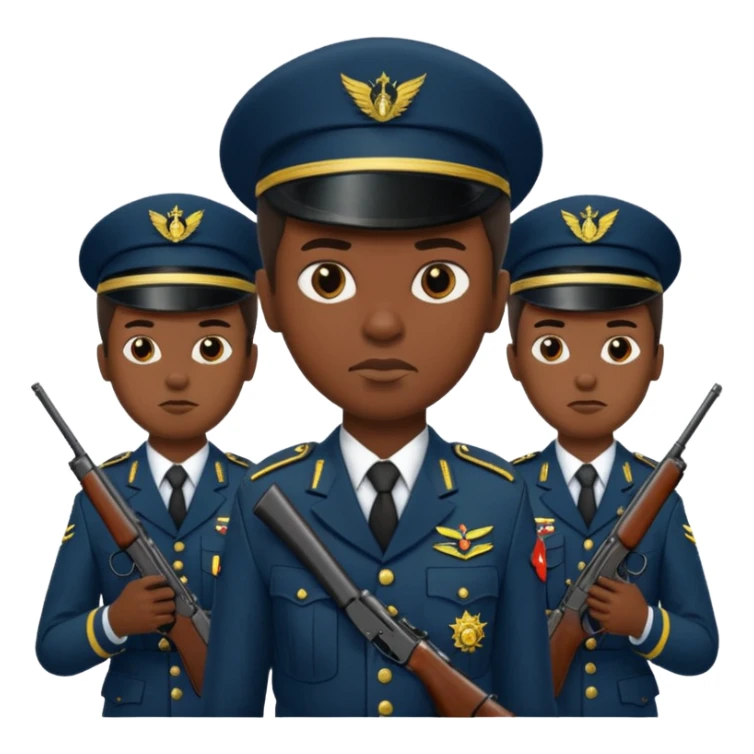 South African soldiers with guns  sticker