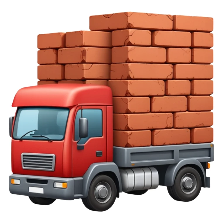 A truckload of bricks sticker