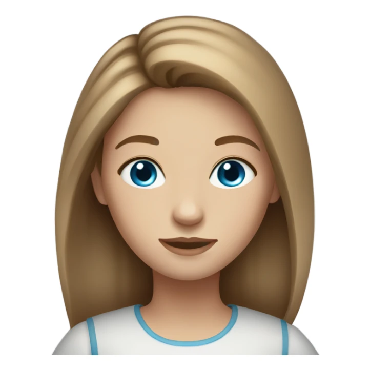 Light brown hair blue eyes girl sticker