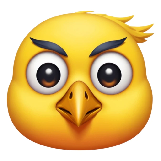 a bird which has died and is lying on its back with cartoon x's in the eyes sticker