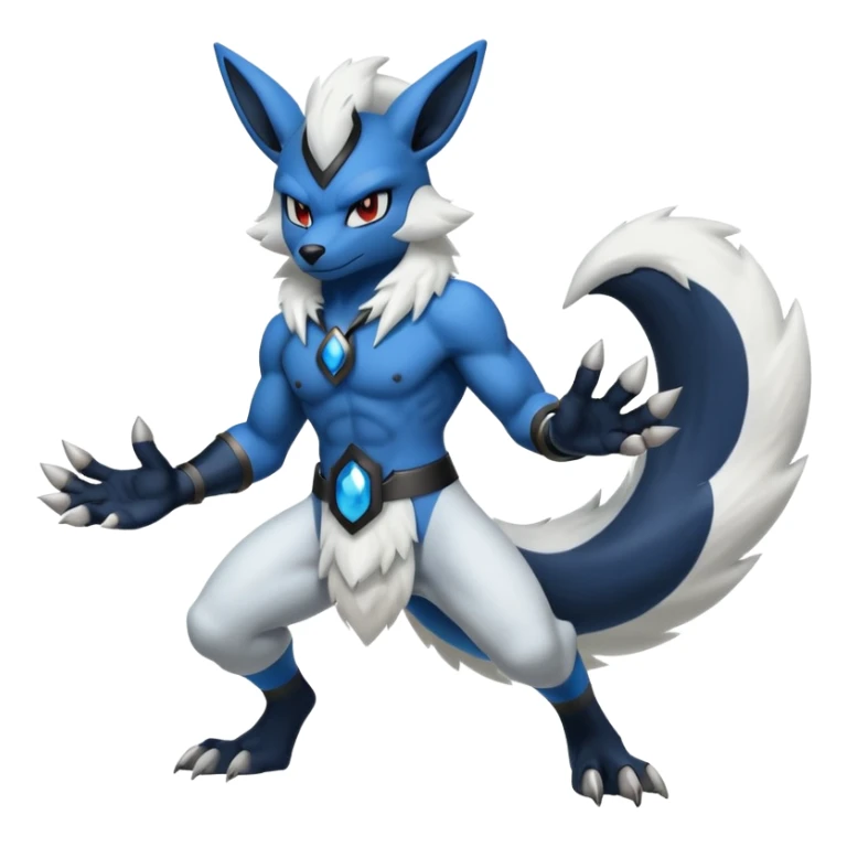 Mega lucario and Absol fusion full body sticker