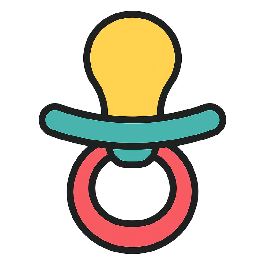 minimal and modern pacifier sticker