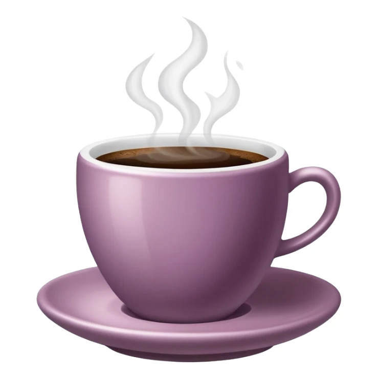 Mauve colored cup of coffee sticker