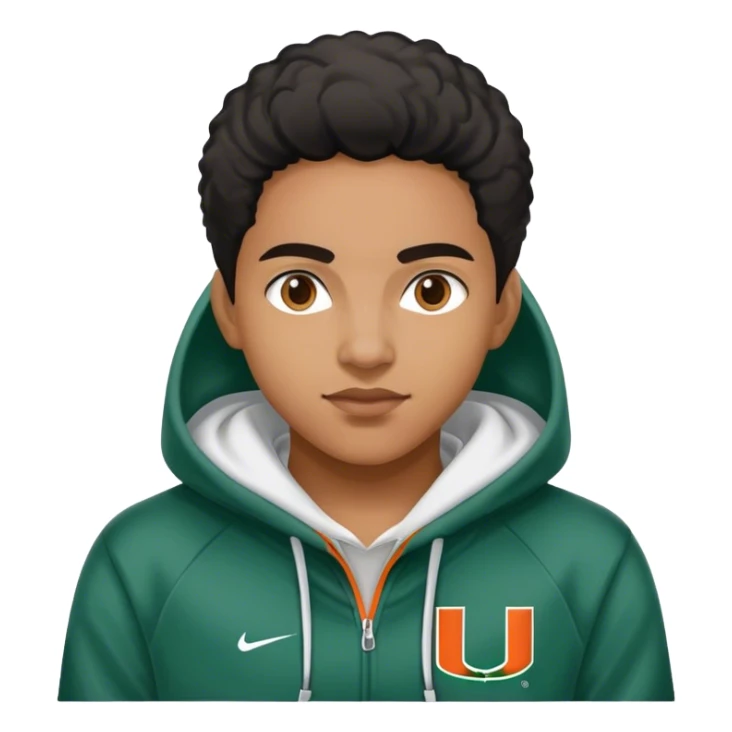 University of Miami, crane in hoodie sticker