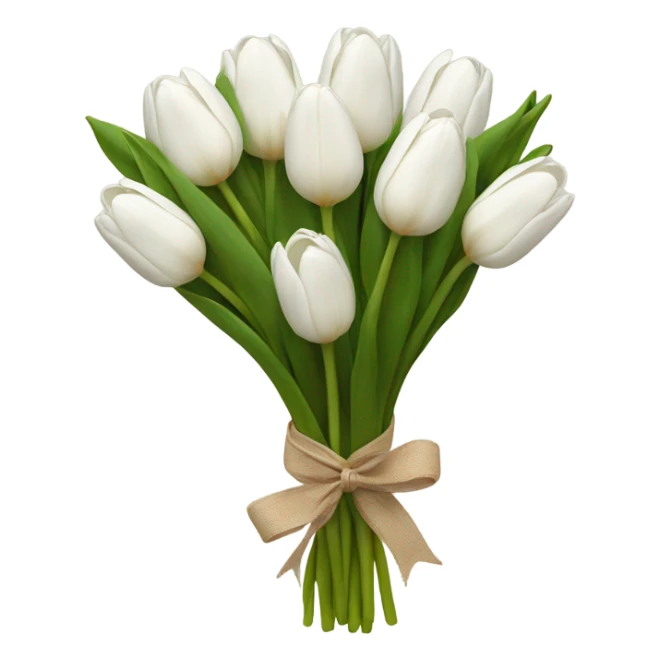 white tulip bouquet  sticker