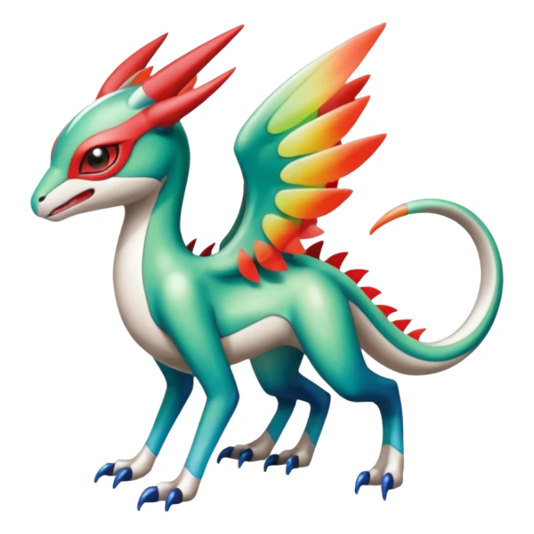 Shiny Colorful Meloetta-Flygon-Latias-Koraidon-Peppercat-Wargreymon-Protogen-Fakémon-fusion-hybrid-creature sticker