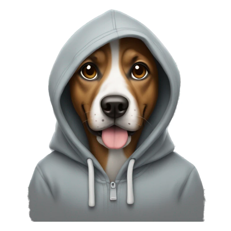 Dog with hoodie sticker