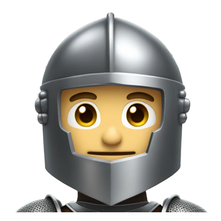 Knight in suit of armour, head and shoulders sticker