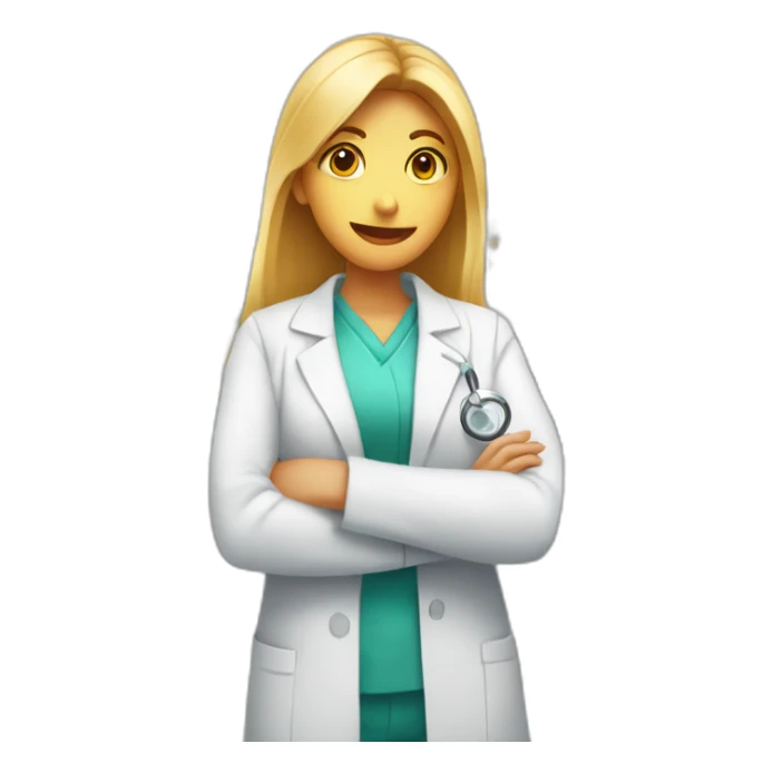 Chica trabajando en una farmacia sticker